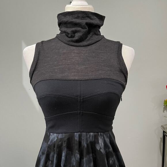 NEW Theory Wool Cotton Classic Tailored Structured Fit Flare Sleeveless Dress 0 - Picture 8 of 16